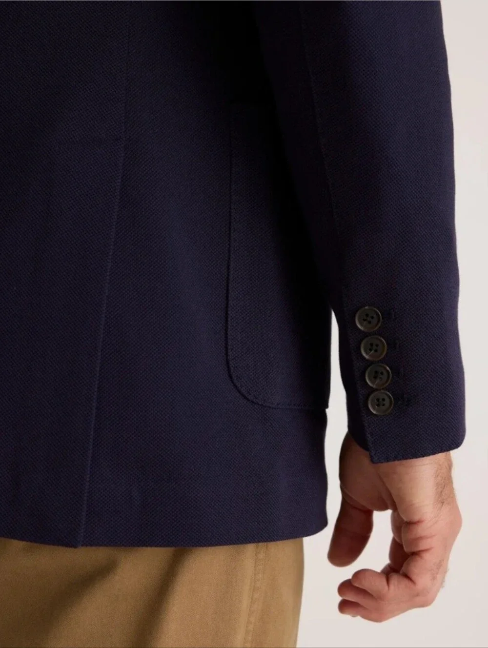 Quince Cotton Pique Knit Navy Blue Blazer Sports Coat Men Size Medium NWT Formal - Picture 3 of 14
